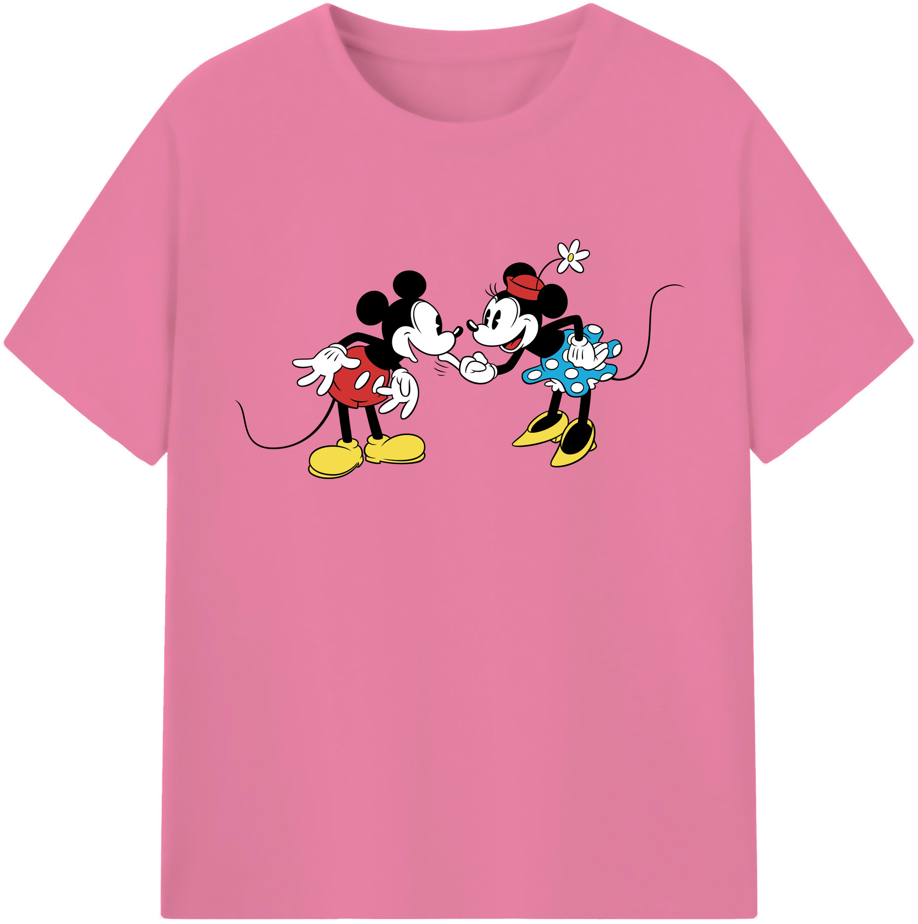 （画像用） ミッキーマウス Mickey Mouse 綿100％半袖Tシャツ（フロントプリント）